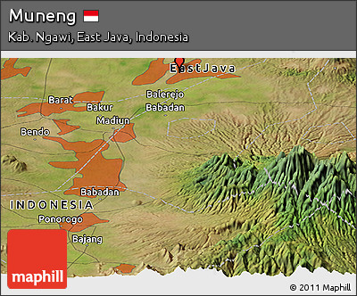 Satellite Panoramic Map of Muneng
