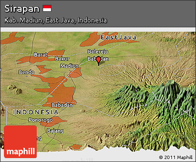 Satellite Panoramic Map of Sirapan