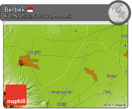 Physical 3D Map of Berbek