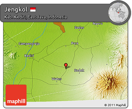 Physical 3D Map of Jengkol