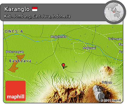 Physical 3D Map of Karanglo