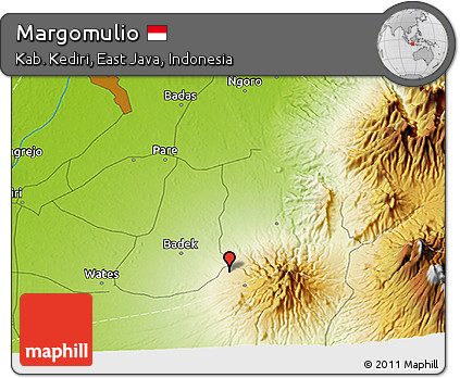Physical 3D Map of Margomulio