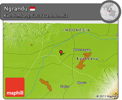 Physical 3D Map of Ngrandu