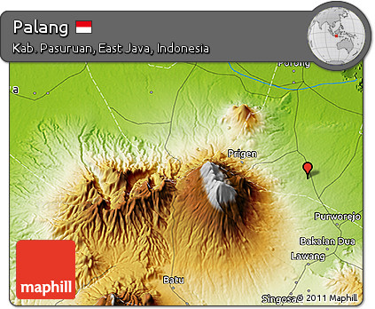 Physical 3D Map of Palang