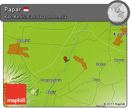 Physical 3D Map of Papar