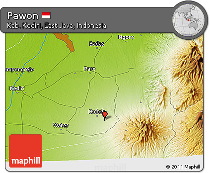 Physical 3D Map of Pawon