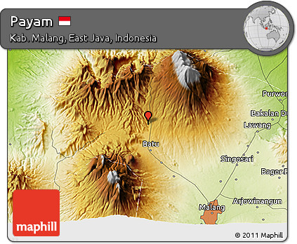 Physical 3D Map of Payam