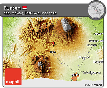 Physical 3D Map of Punten