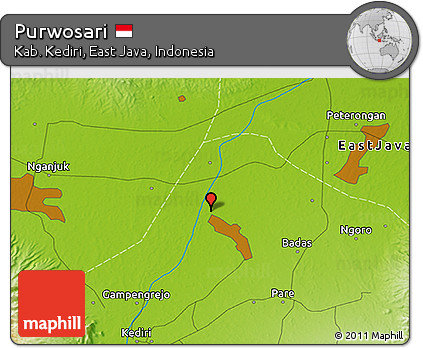 Physical 3D Map of Purwosari