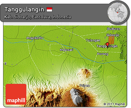 Physical 3D Map of Tanggulangin