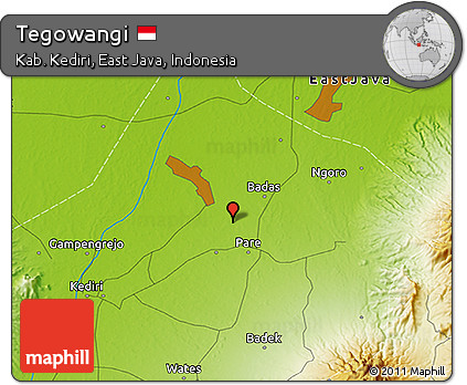 Physical 3D Map of Tegowangi