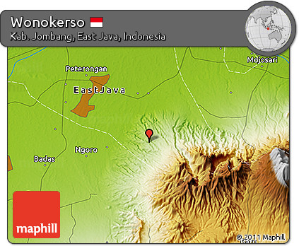 Physical 3D Map of Wonokerso