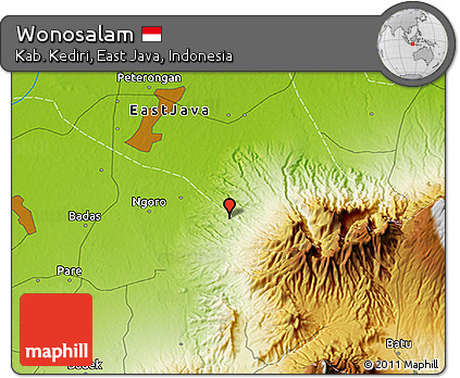 Physical 3D Map of Wonosalam