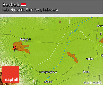Physical 3D Map of Berbek