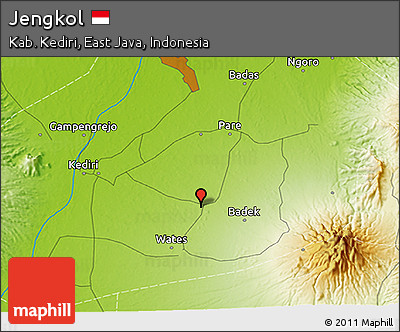 Physical 3D Map of Jengkol
