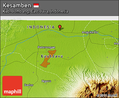 Physical 3D Map of Kesamben