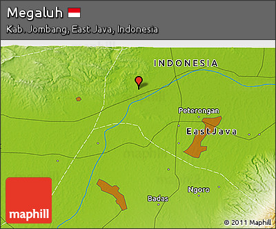 Physical 3D Map of Megaluh