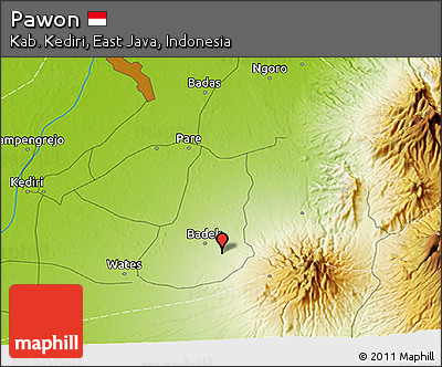 Physical 3D Map of Pawon