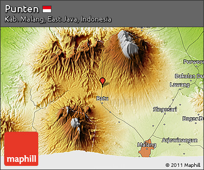 Physical 3D Map of Punten