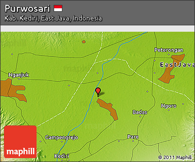 Physical 3D Map of Purwosari