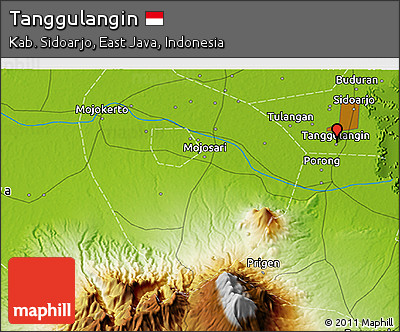 Physical 3D Map of Tanggulangin