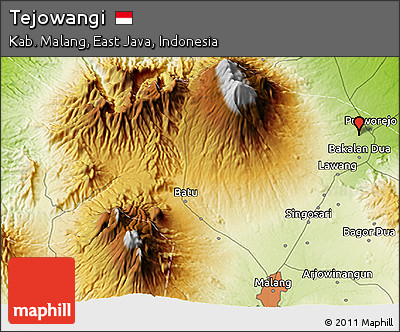 Physical 3D Map of Tejowangi