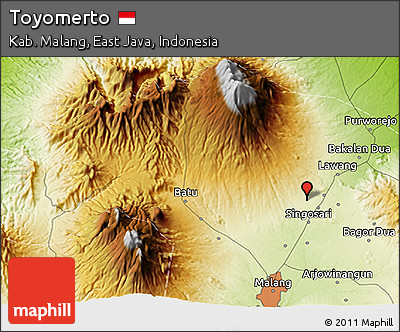 Physical 3D Map of Toyomerto