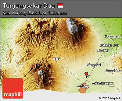 Physical 3D Map of Tunjungsekar Dua