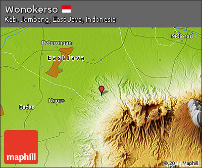 Physical 3D Map of Wonokerso