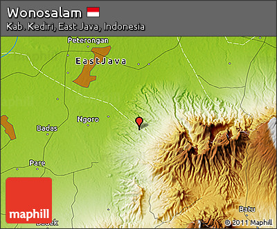 Physical 3D Map of Wonosalam