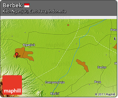 Physical 3D Map of Berbek