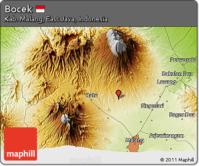 Physical 3D Map of Bocek