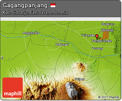 Physical 3D Map of Gagangpanjang