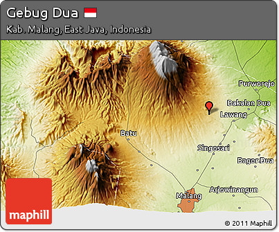 Physical 3D Map of Gebug Dua