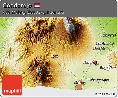 Physical 3D Map of Gondorejo