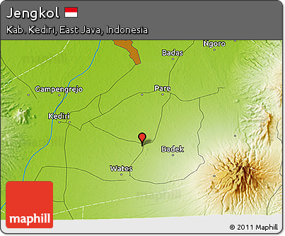 Physical 3D Map of Jengkol