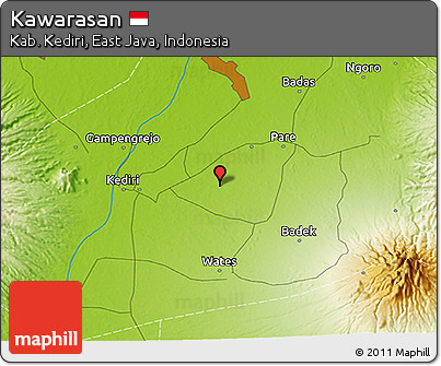 Physical 3D Map of Kawarasan