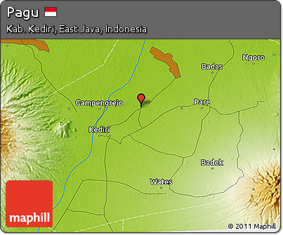Physical 3D Map of Pagu