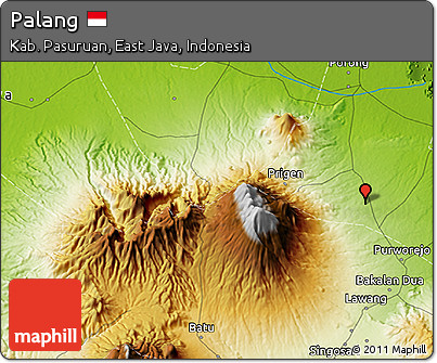 Physical 3D Map of Palang