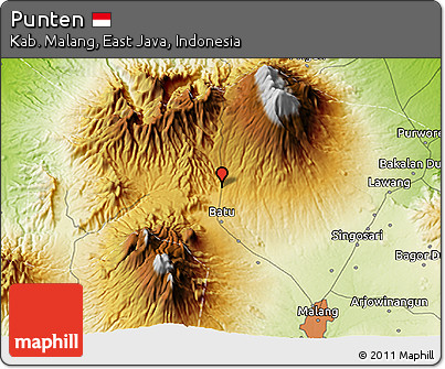 Physical 3D Map of Punten