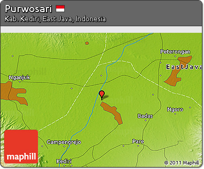 Physical 3D Map of Purwosari