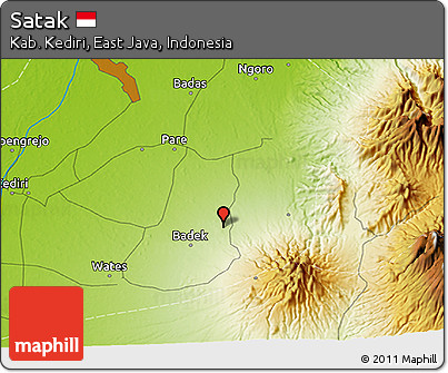 Physical 3D Map of Satak