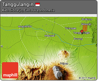 Physical 3D Map of Tanggulangin