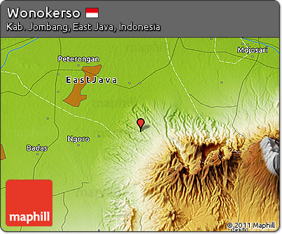 Physical 3D Map of Wonokerso