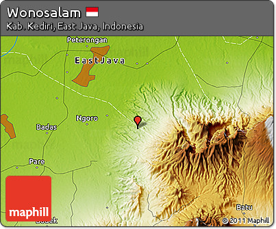 Physical 3D Map of Wonosalam