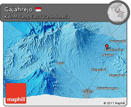 Political 3D Map of Gajahrejo