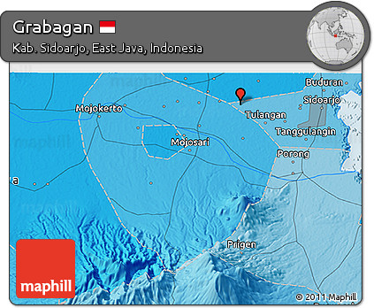 Political 3D Map of Grabagan