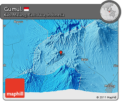 Political 3D Map of Gumul