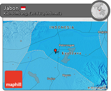 Political 3D Map of Jabon