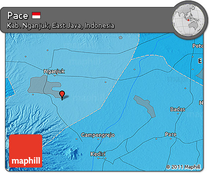 Political 3D Map of Pace